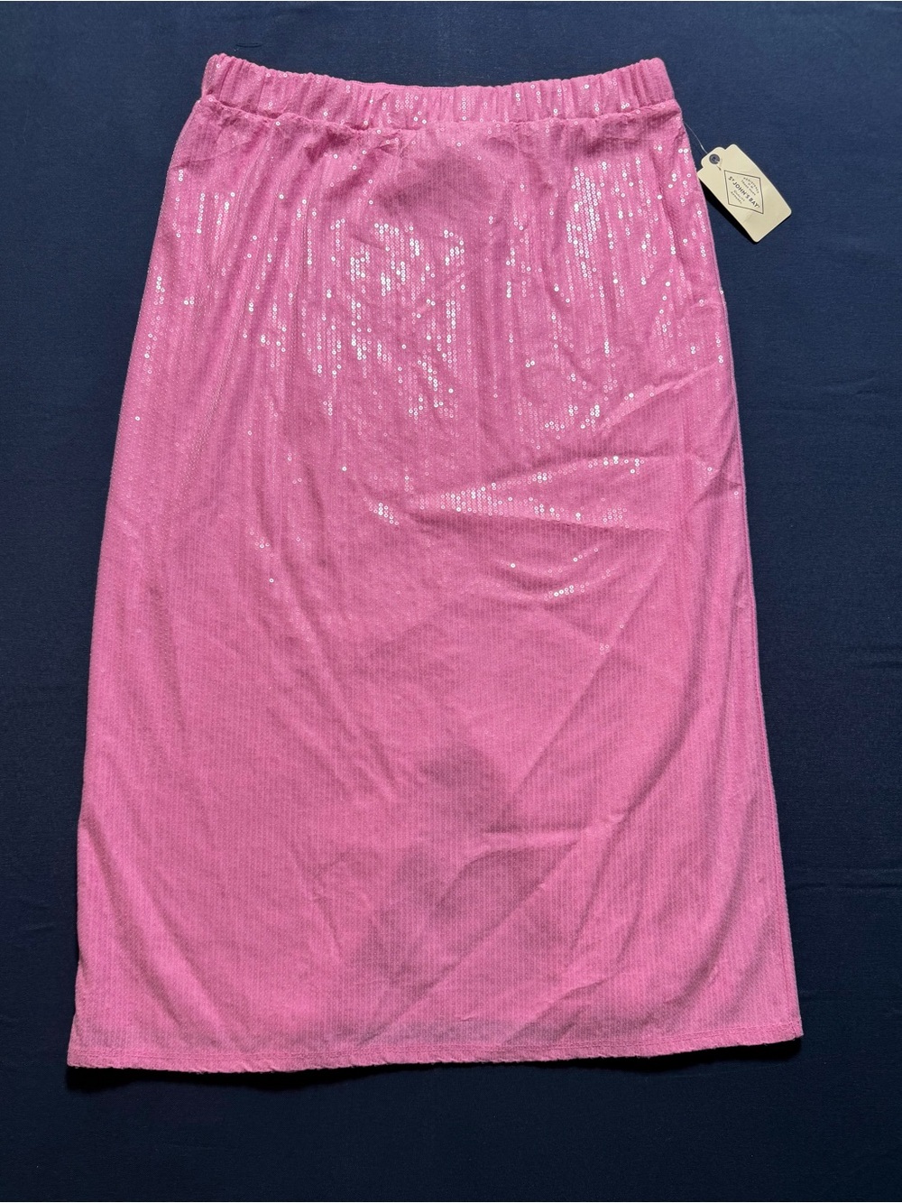 NWT Medium St. John's Bay Pink Sequin Midi Skirt